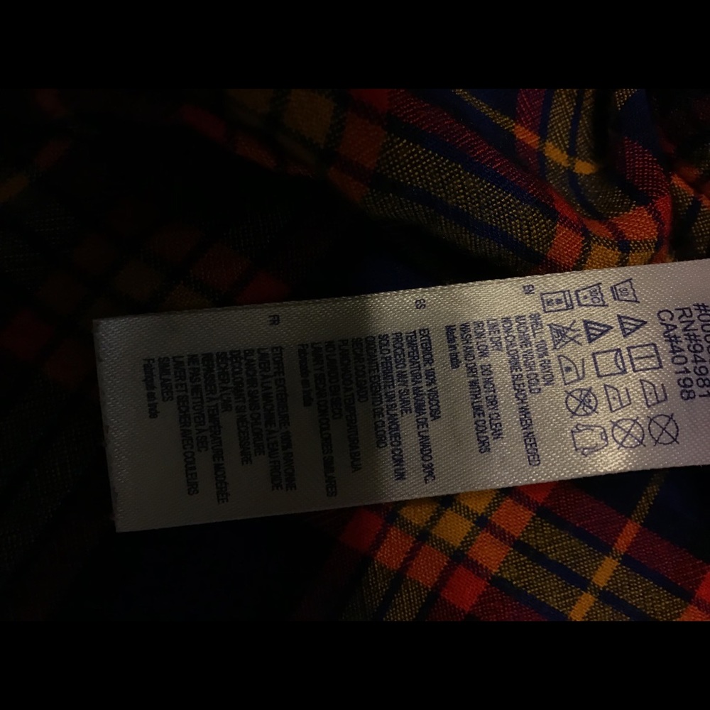 Forever 21 Plaid Button Down Shirt M - Picture 8 of 8